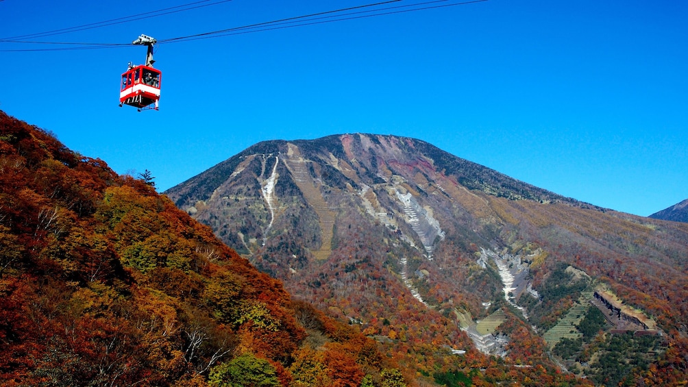 Gondola glides over hilltops in Nikko