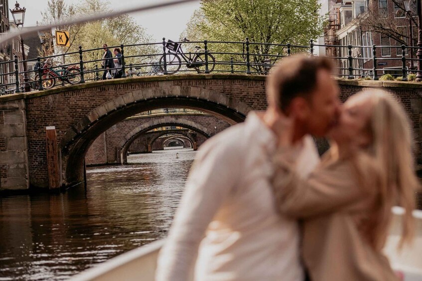 Picture 1 for Activity Amsterdam: Romantic Private Canal Tour and Prosecco & Snacks