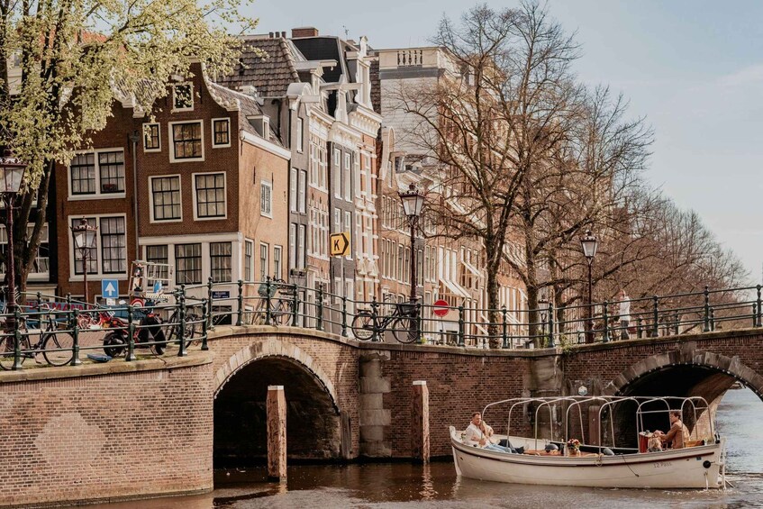 Picture 2 for Activity Amsterdam: Romantic Private Canal Tour and Prosecco & Snacks