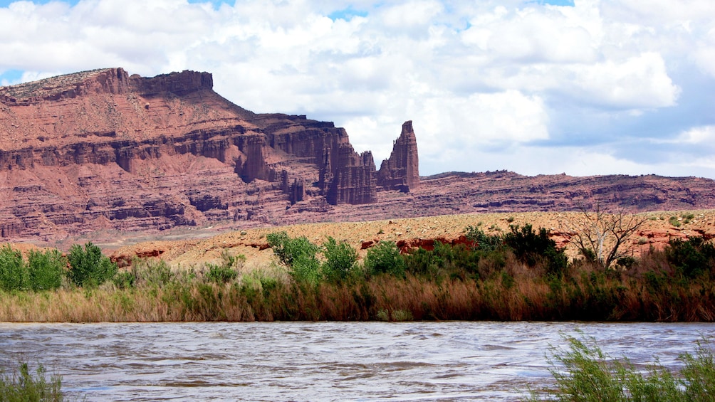 View of the river from shore in Utah