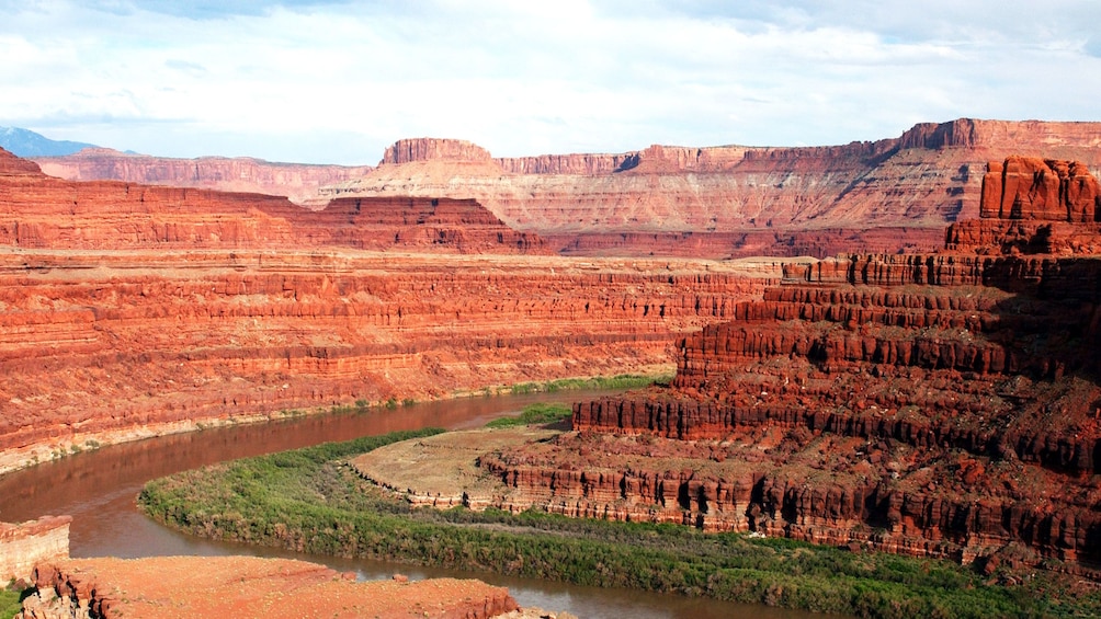 River winding through canyon in Canyonlands