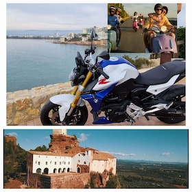 Tour scooter 125cc guided Salou to red hills 2h with pickup