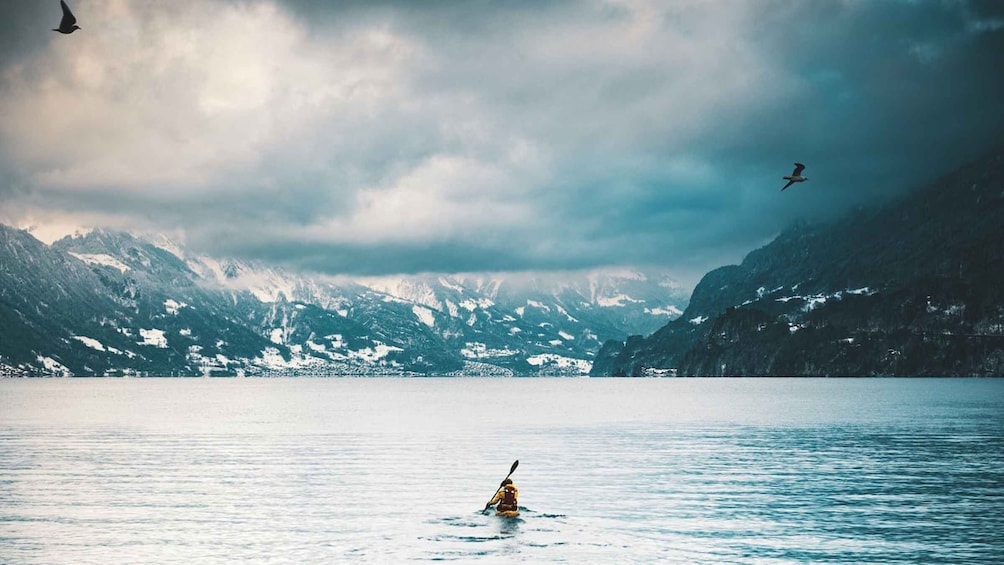 Picture 7 for Activity Interlaken: Winter Kayak Tour on Lake Brienz