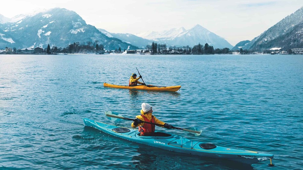 Picture 11 for Activity Interlaken: Winter Kayak Tour on Lake Brienz