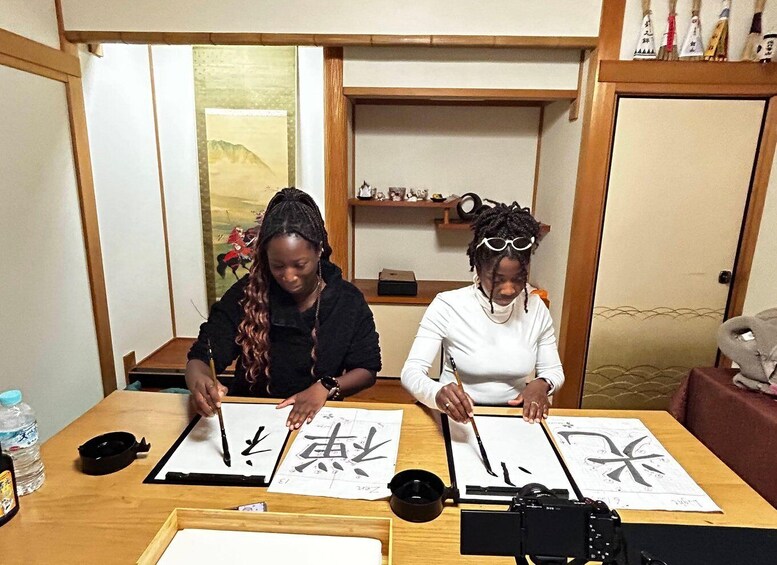 Picture 7 for Activity Kyoto: Local Home Visit and Japanese Calligraphy Class