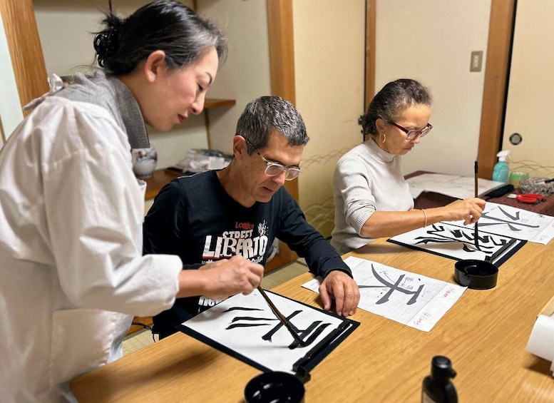 Picture 8 for Activity Kyoto: Local Home Visit and Japanese Calligraphy Class