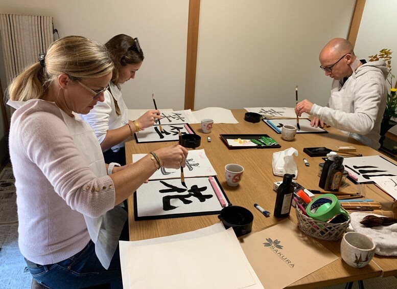 Picture 3 for Activity Kyoto: Local Home Visit and Japanese Calligraphy Class