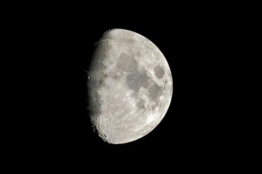 A photo of the moon taken 