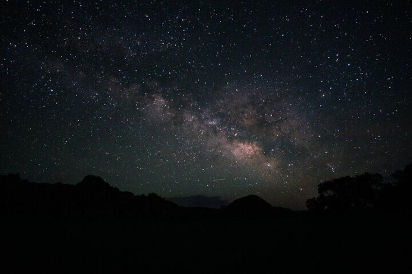 Milky Way rising above observation site