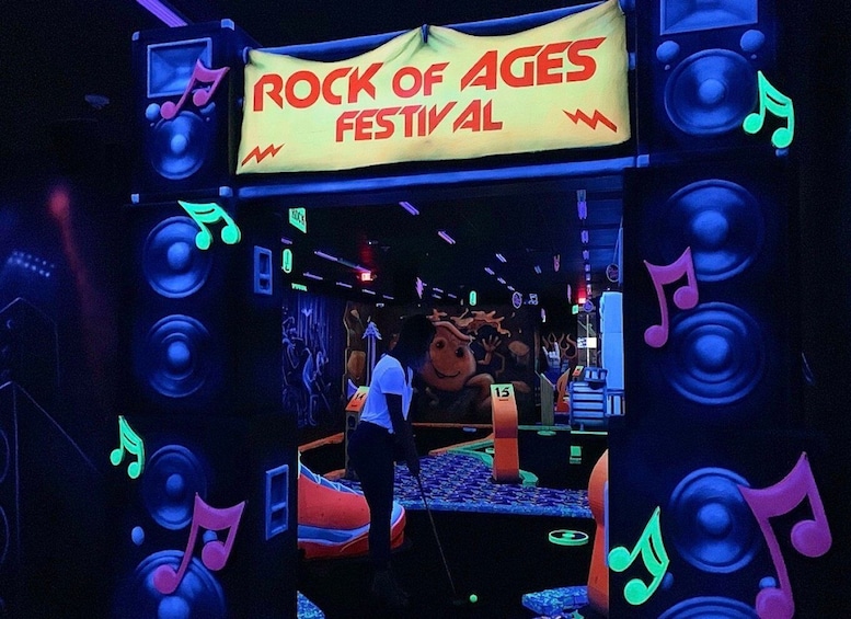 Picture 3 for Activity Mall of America: Rock of Ages Blacklight Mini Golf Ticket