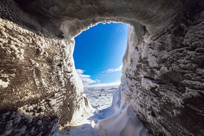 From Gullfoss: Langjökull Ice Cave and Snowmobile Tour