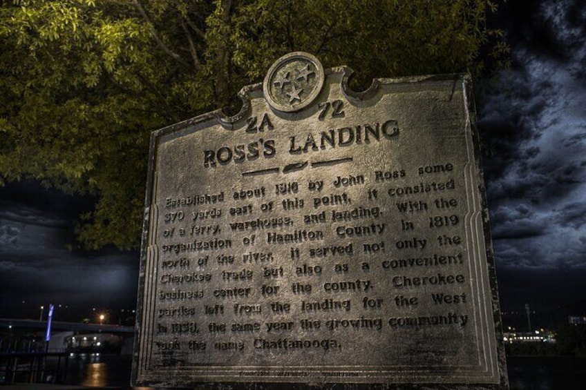 Here at Ross's Landing is where the Tennessee River put Chattanooga under 58ft of water during the flood of 1867.