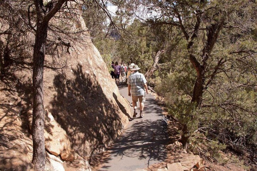 Trail walking back from Cliff Palace Ranger Guided Tour