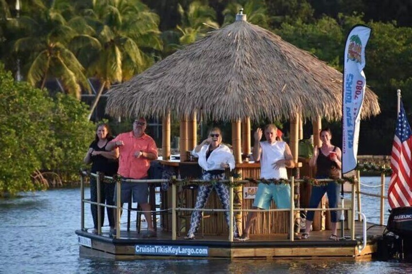 Dancing on a day cruise Key Largo