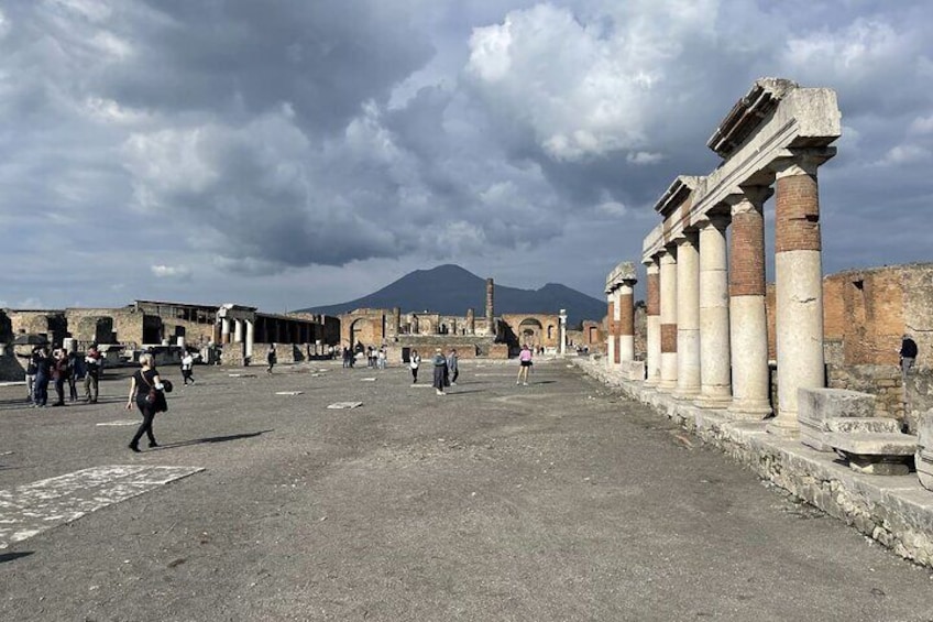 Pompeii and Vesuvius Tour with Lunch Wine Tasting from Sorrento