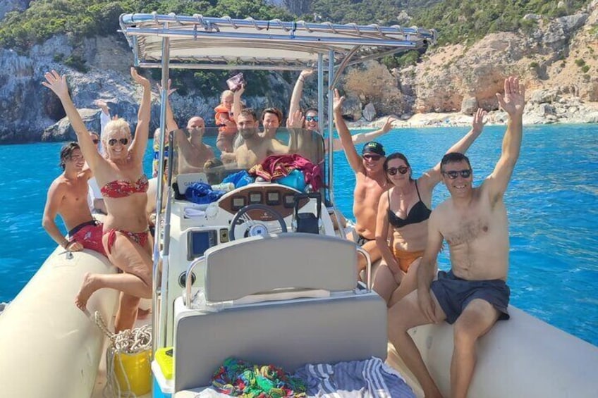 Cala Goloritze with our speedboat