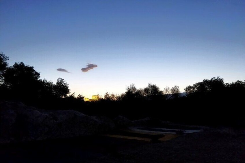 Mythical Yoga and Meditation Acropolis at Sunrise and Sunset