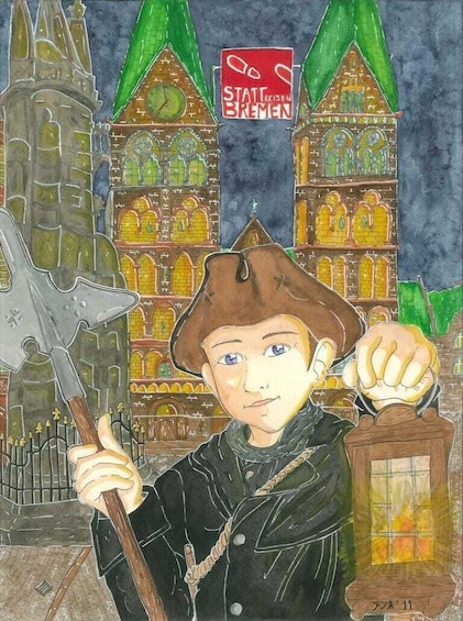 Picture 1 for Activity Bremen: Night Watchman Guided Tour for Children (in German)