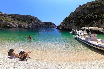 Full Day Private Boat Grama Bay,Dafina Bay & Ionian Sea Caves