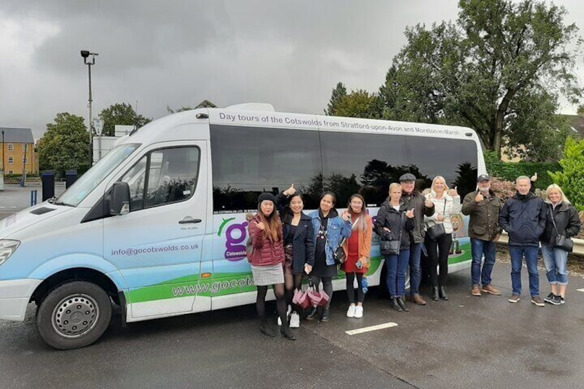 A Go Cotswolds group outside the minibus