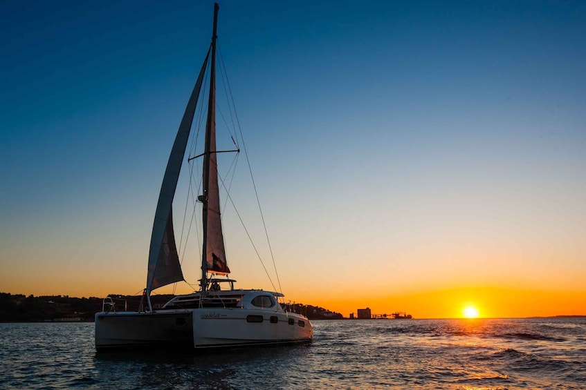 Lisbon: Sunset Catamaran Cruise, Drink, and Music