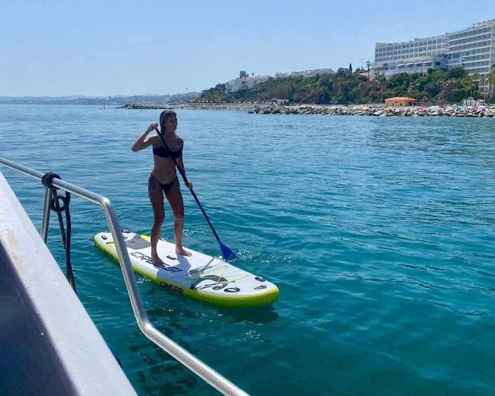 Picture 2 for Activity Málaga: Boat Tour w/ Snorkeling, Water Activities, and Lunch