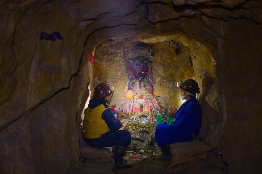 Local workers in the active mine of Cerro Rico