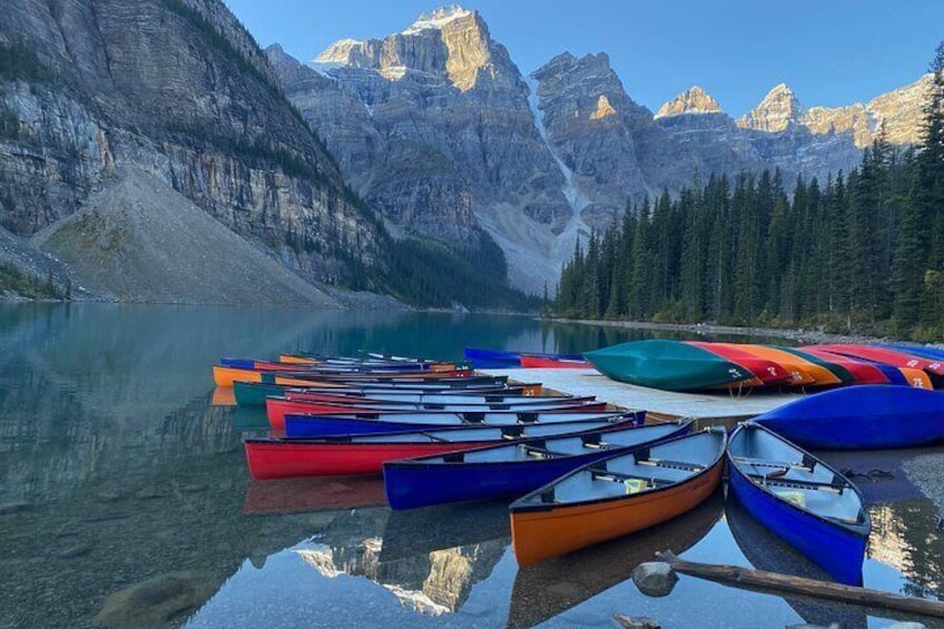 Moraine Lake canoes