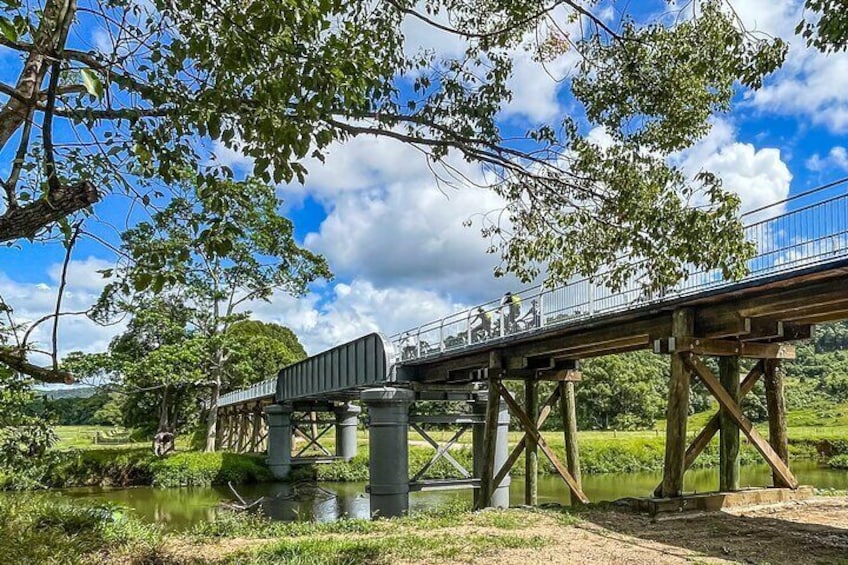 Crossing Mills Creek Bridge at Burringbar...