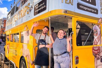 Irish Afternoon Tea on 1960s Vintage Bus in Dublin