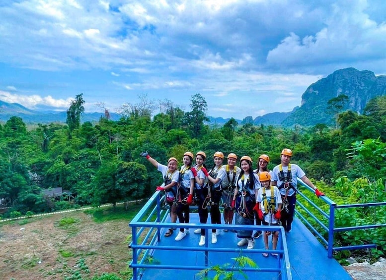 Picture 9 for Activity Vang Vieng: Half-Day Zip Lining with Cave Exploration Option