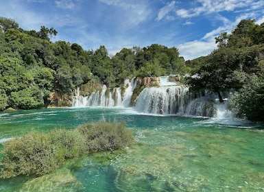 From Zadar: Krka Waterfalls Tour with Panoramic Boat Ride