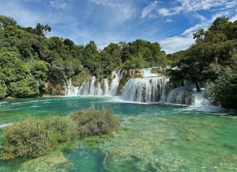 From Zadar: Krka Waterfalls Tour with Panoramic Boat Ride