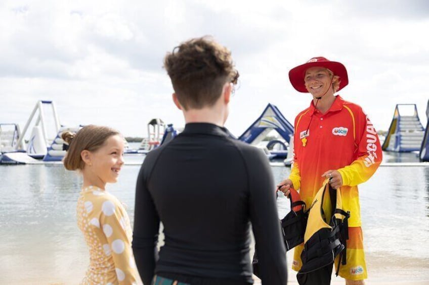 Lifejackets for everyone who enters the course