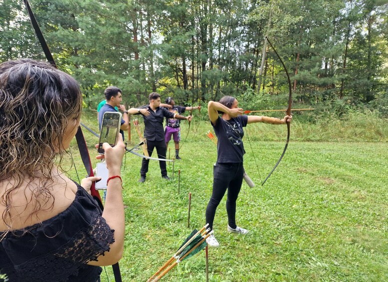 Riga: Private Archery Tour, Archery Tag and Smoking Barbeque