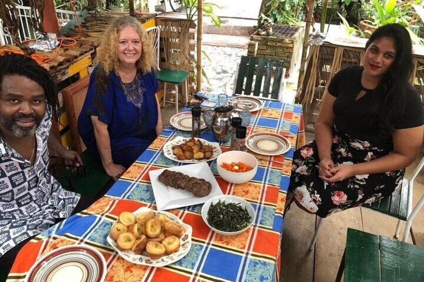 Sumptous British colonial lunch with Roast Beef and Yorksire Puddings