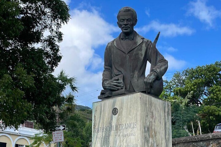 Rothschild Francis statue near Government House