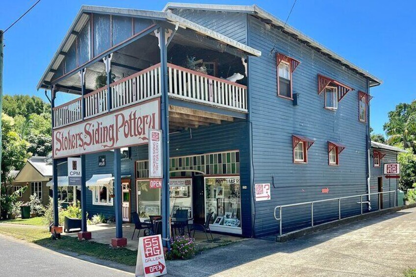 Explore the quirky pottery and gallery at Stokers Siding