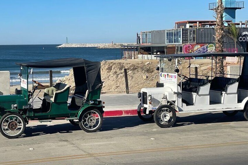 Trip to La Bufadora Blowhole and City Tour on Model T Replica Car