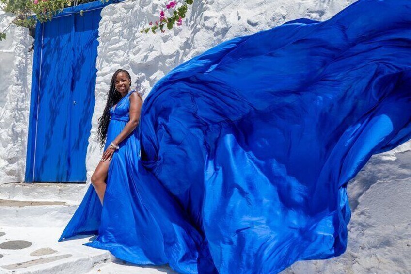 Flying Dress Mykonos Photoshoot