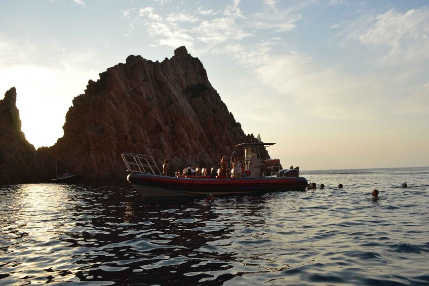 Sagone: Sunset Cruise to Calanques of Piana with Aperitif