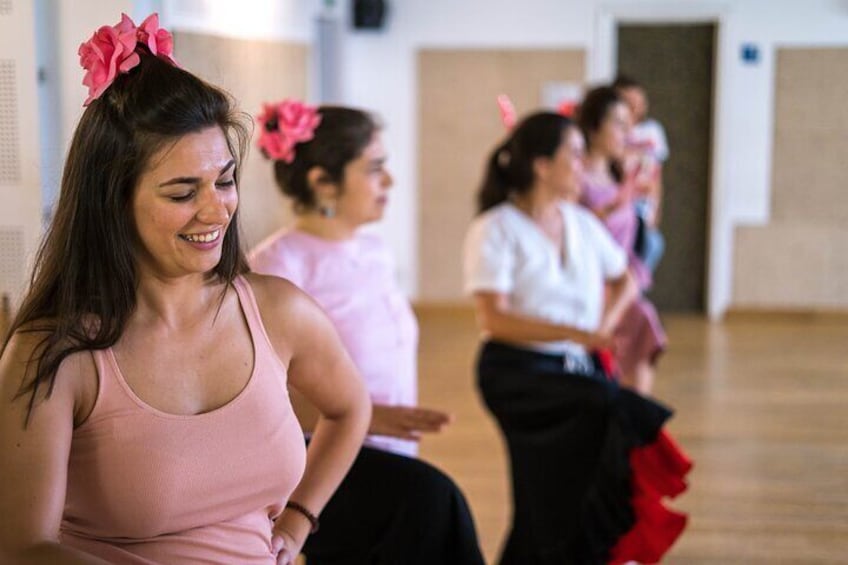 90 Minutes of Sevillanas or Rumbas Dance Class and Gift Flower