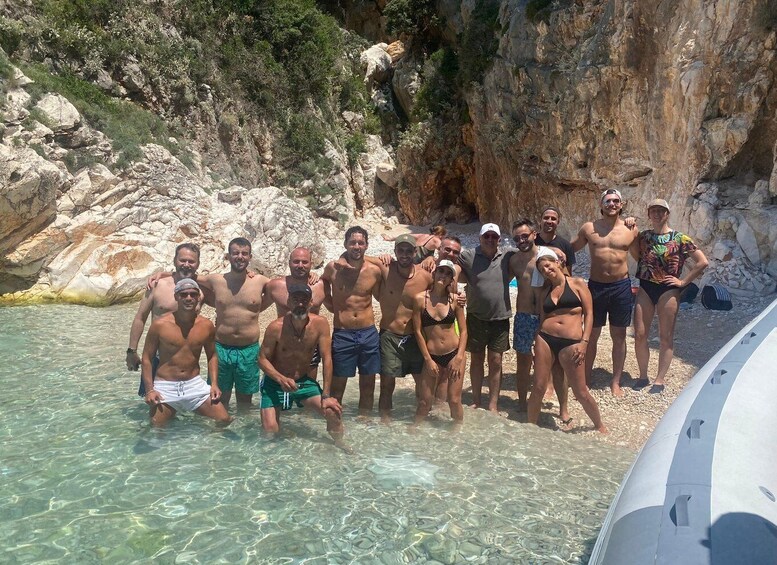 Picture 2 for Activity Vlorë: Speedboat Trip to Grama Bay w/ Snorkeling & Swimming