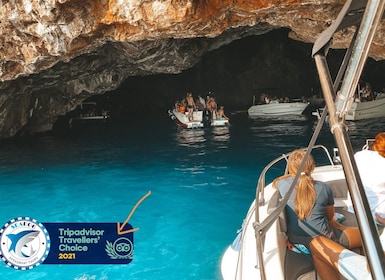Kotor: Schnellboot-Tour zur Blauen Höhle und zur Muttergottes der Felsen