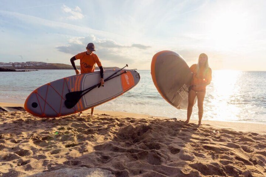 Paddleboard Mini Lesson from Newquay