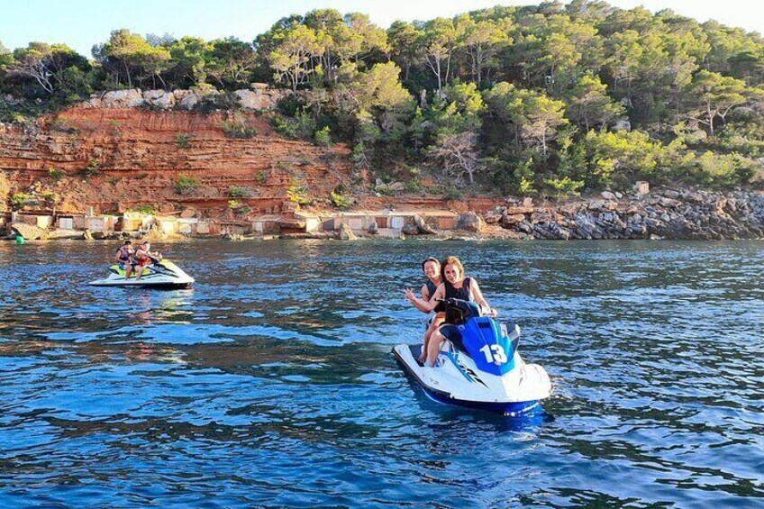 Guided Activity on a Jet Ski to Cala Salada Ibiza