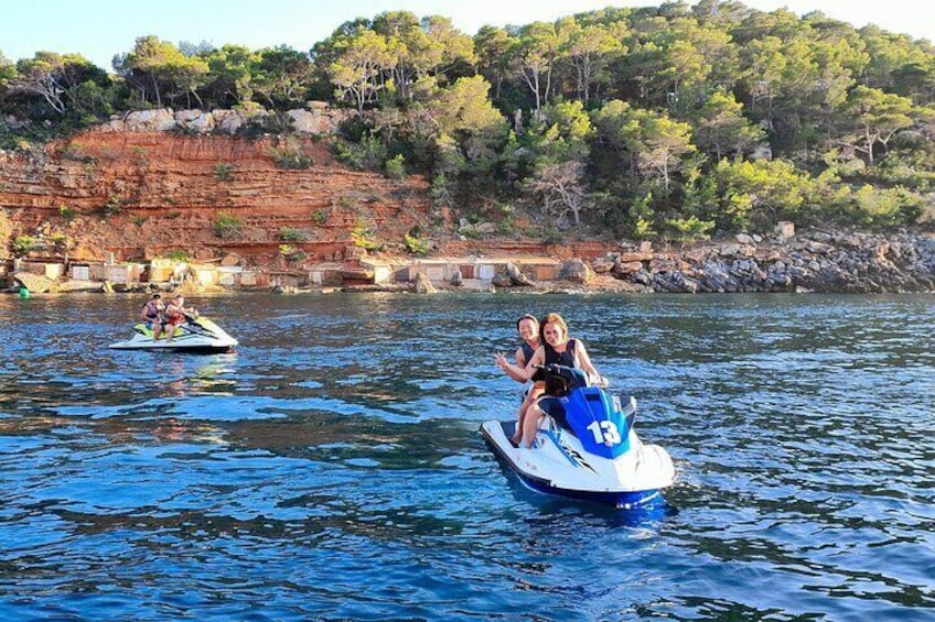 Guided Activity on a Jet Ski to Cala Salada Ibiza