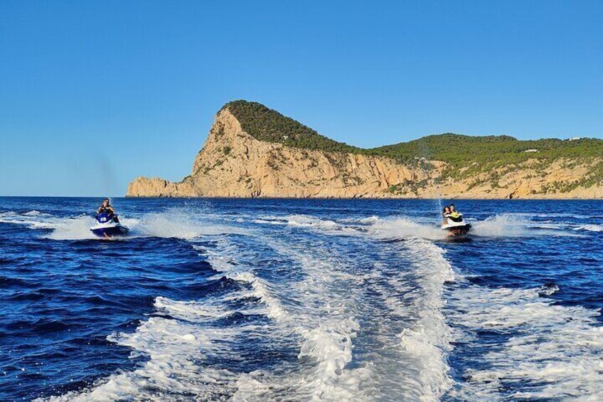 Guided Activity on a Jet Ski to Cala Salada Ibiza