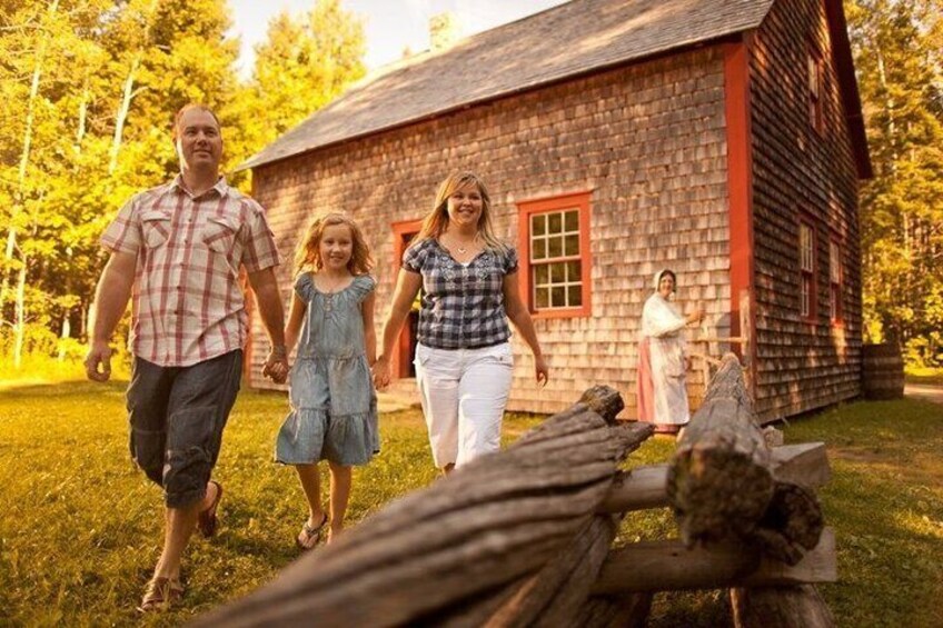 Family visit to the Village Historique Acadie