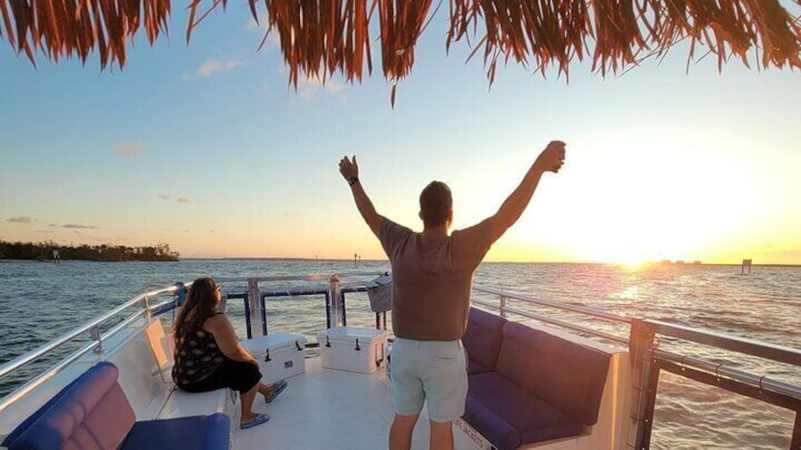 Sunset Dolphin Cruise with Sanibel Lighthouse Views